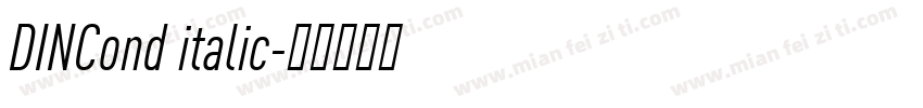 DINCond italic字体转换